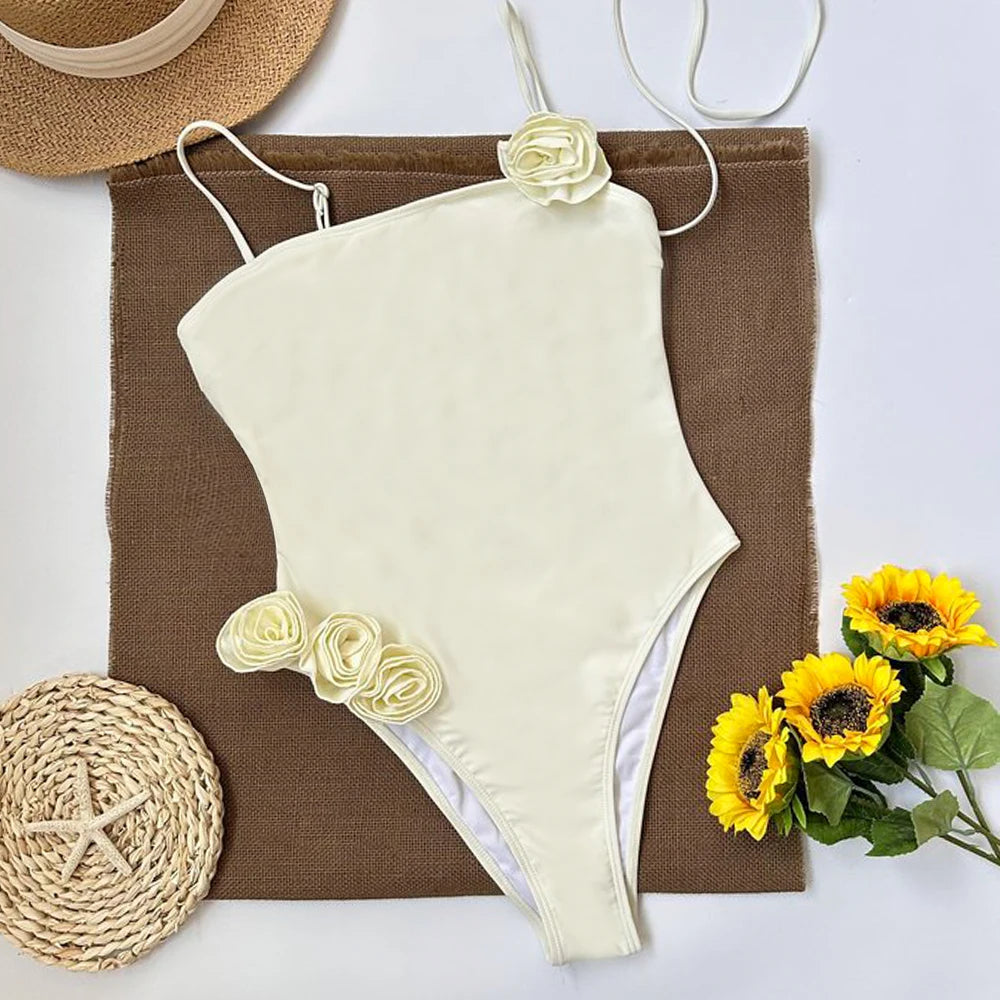 Floral Grace Çiçek Detaylı Tek Parça Mayo