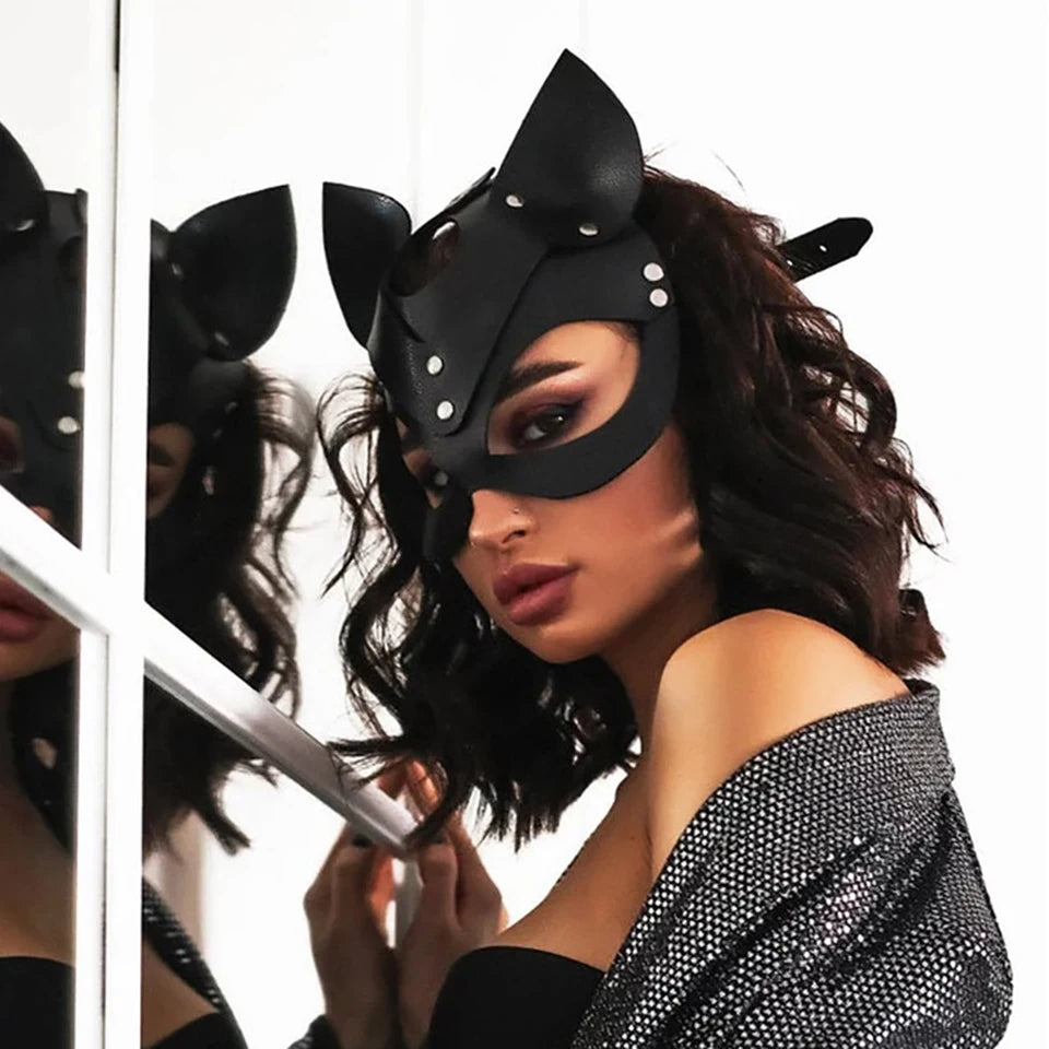 Kedi Maskeli Fantezi Set
