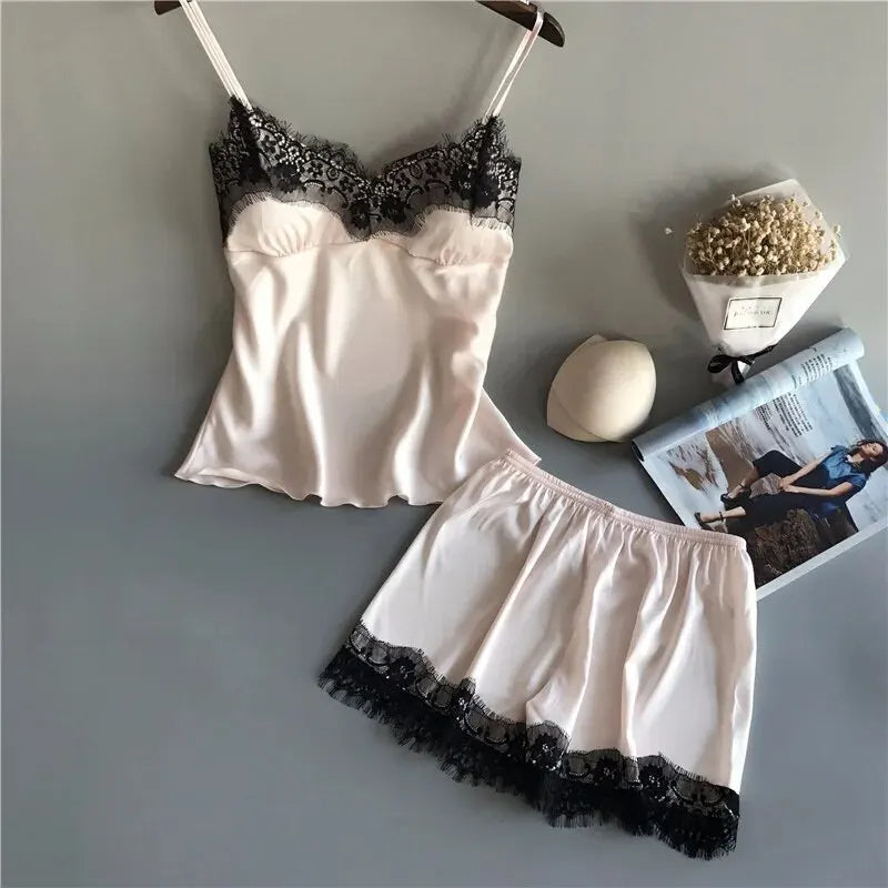 Stylish Lace Detailed Sleep Set