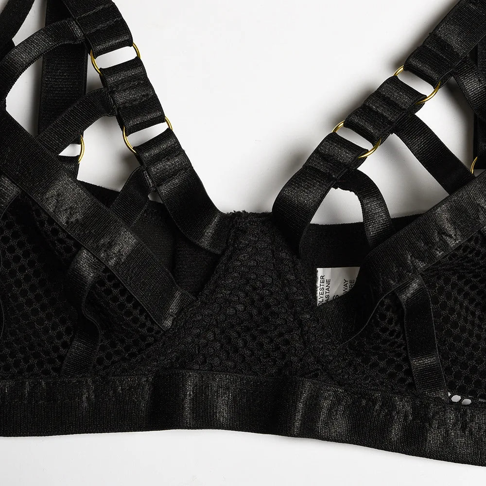 Zarafet Dokunuşu Strappy File Lingerie Seti