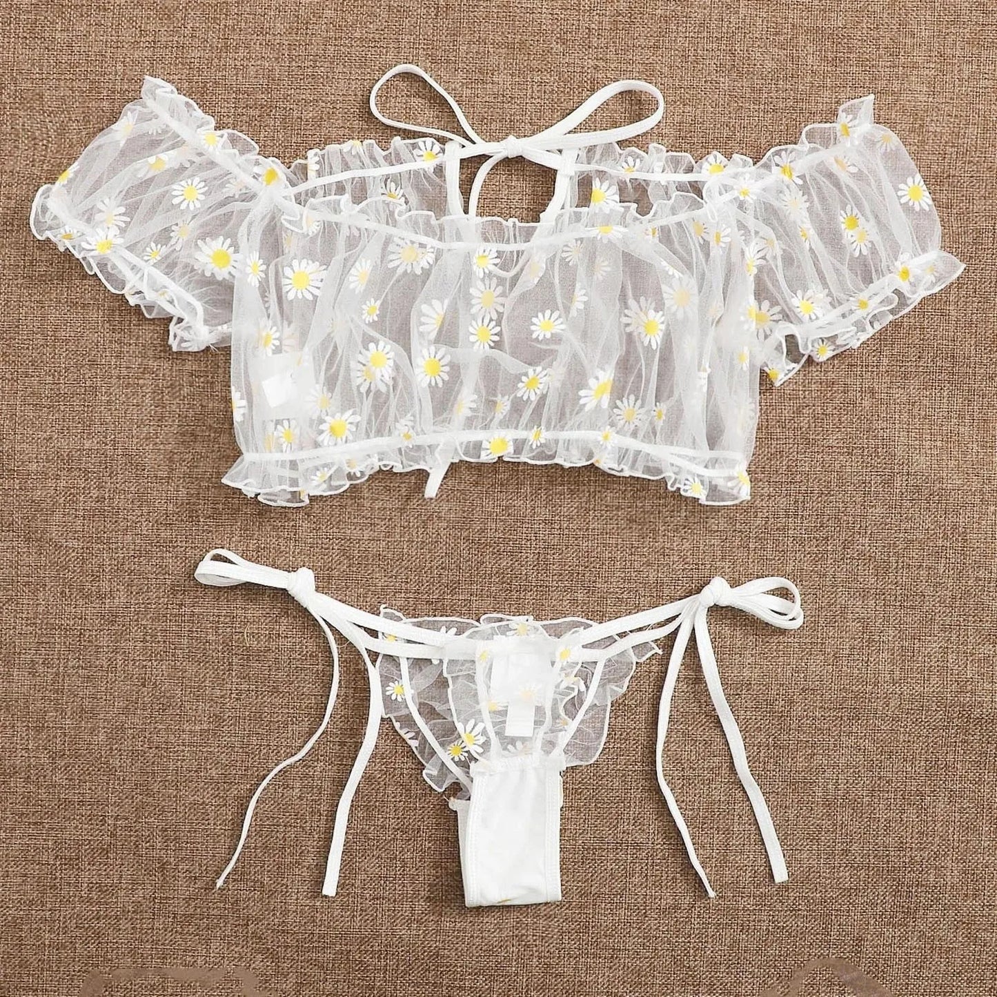 Transparent 2 Piece Thong Set