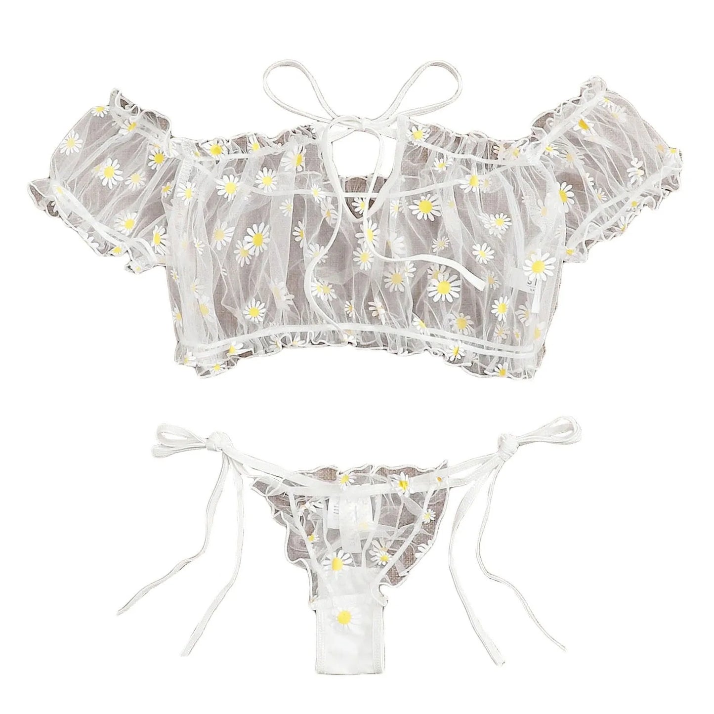 Transparent 2 Piece Thong Set